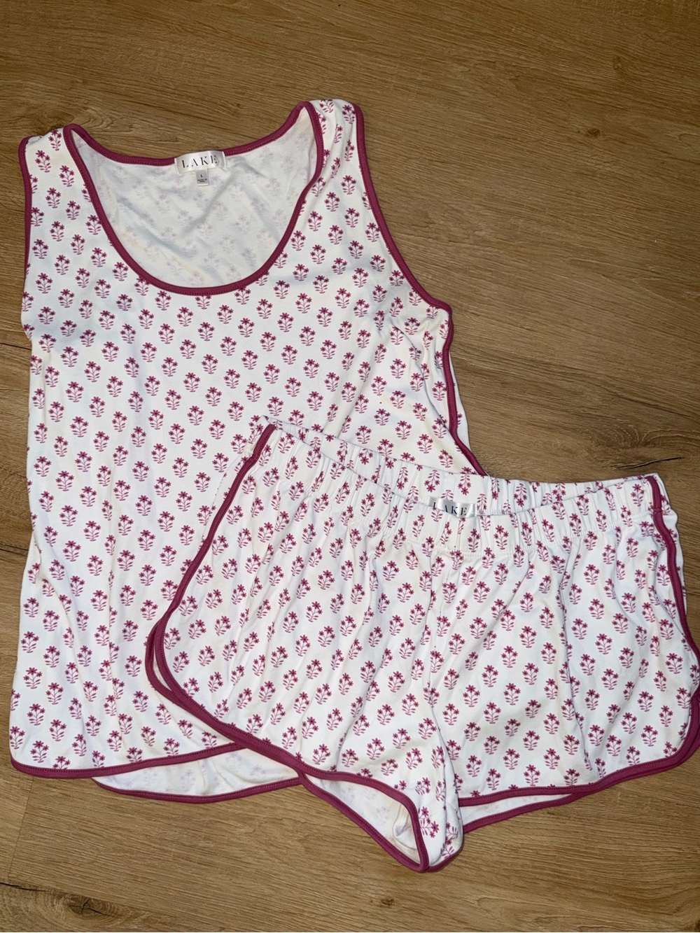 NWOT Lake Pajama Set | Large | Tank Top & Shorts | Pima Cotton